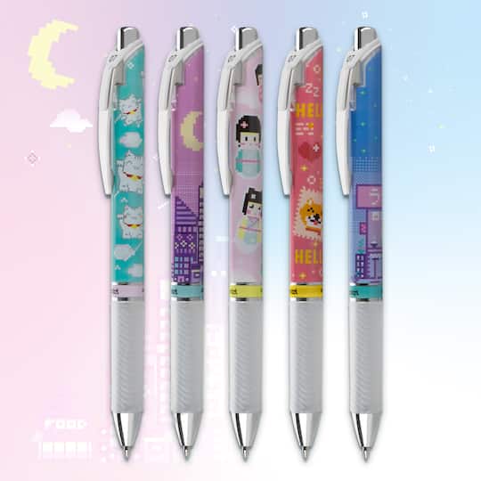Pentel EnerGel® RTX Kawaii 0.7mm Black Ink Liquid Gel Pen Set